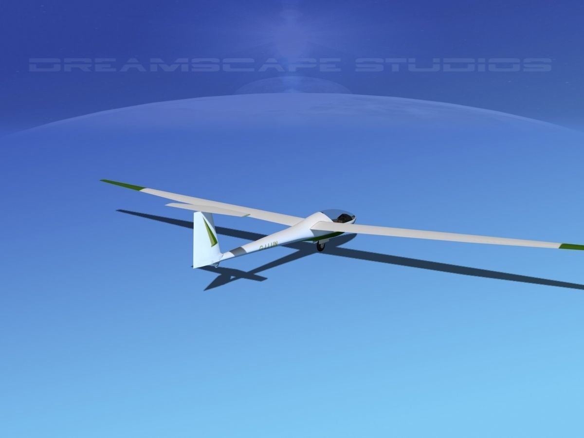 Glaser Dirks DG-200 15-metre Sailplane V06 3D model_2