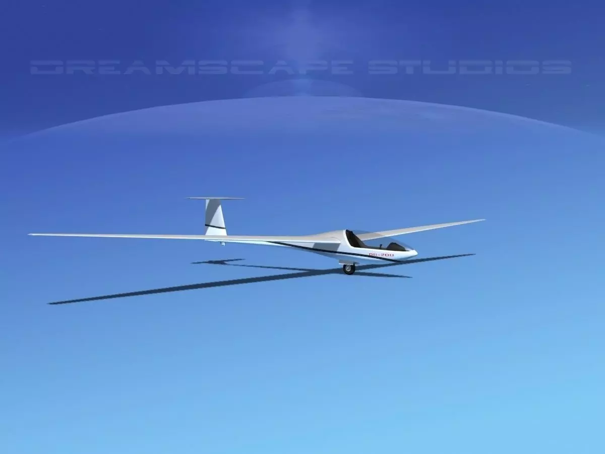 Glaser Dirks DG-200 15-metre Sailplane V07 3D model_0