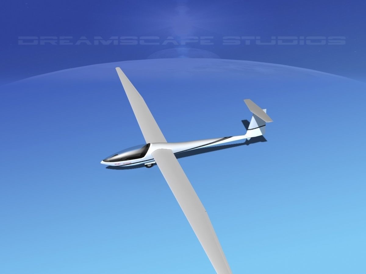 Glaser Dirks DG-200 15-metre Sailplane V07 3D model_6