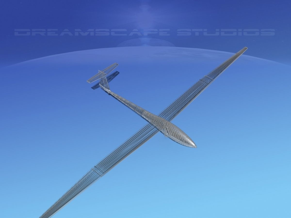 Glaser Dirks DG-200 15-metre Sailplane V07 3D model_16