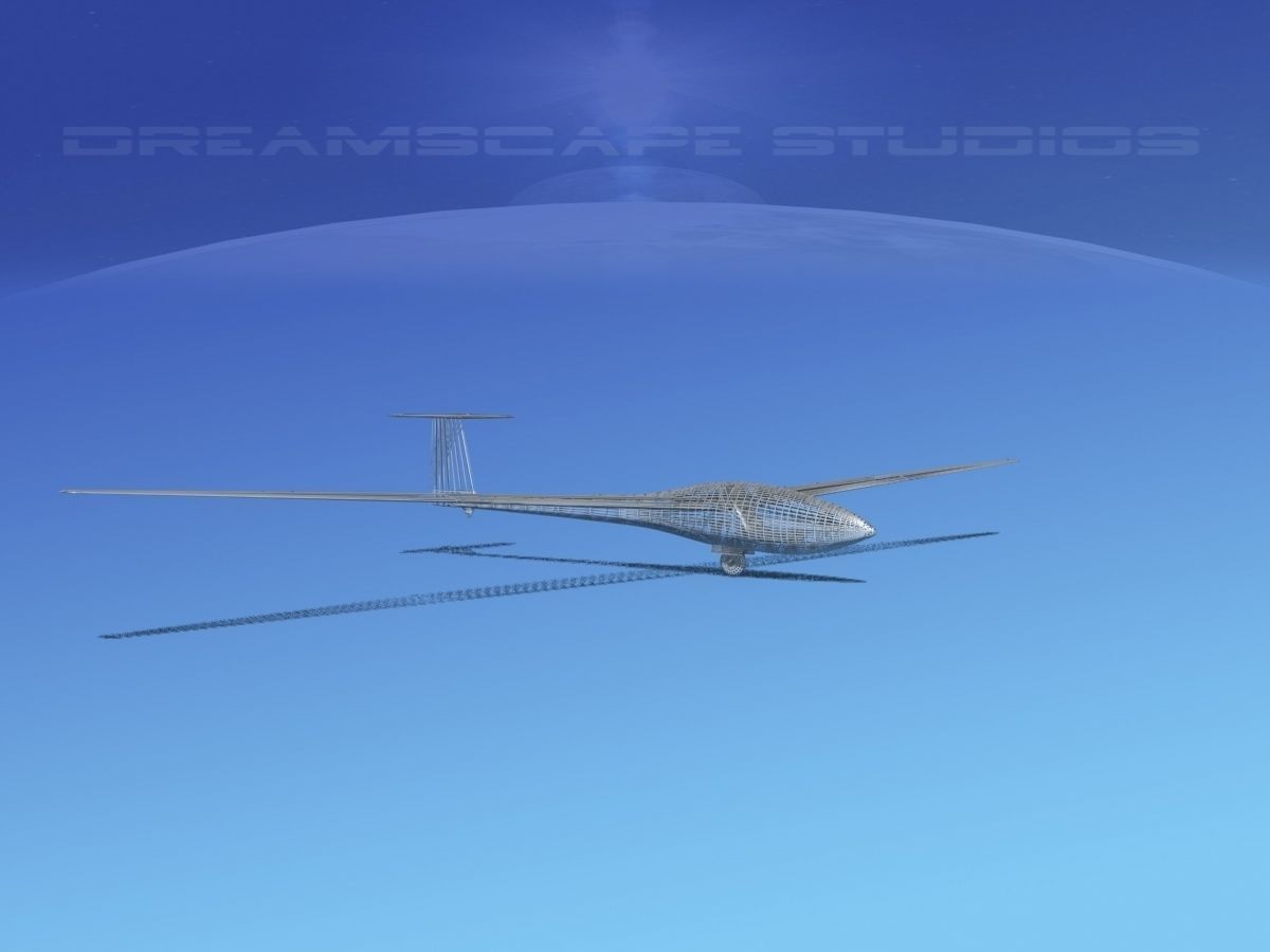 Glaser Dirks DG-200 15-metre Sailplane V07 3D model_11