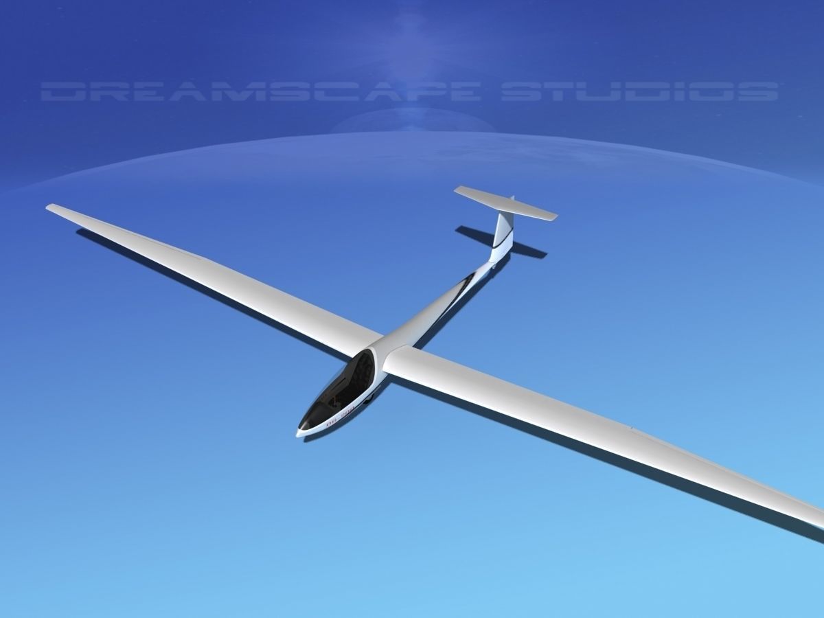 Glaser Dirks DG-200 15-metre Sailplane V07 3D model_7