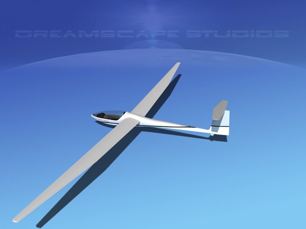 Glaser Dirks DG-200 15-metre Sailplane V07 3D model_5