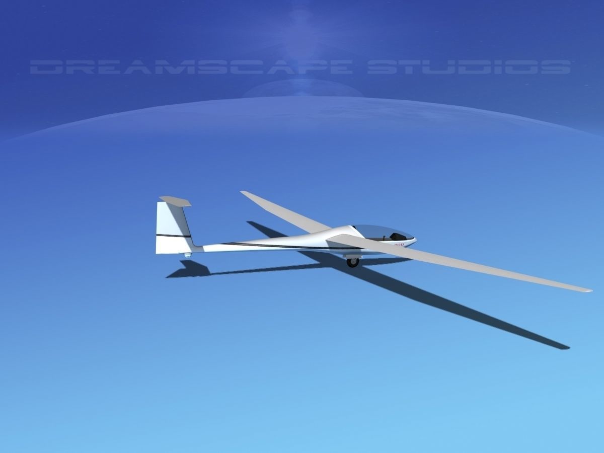 Glaser Dirks DG-200 15-metre Sailplane V07 3D model_1