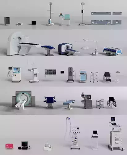 Medical Equipment Mega Pack Low-poly 3D model