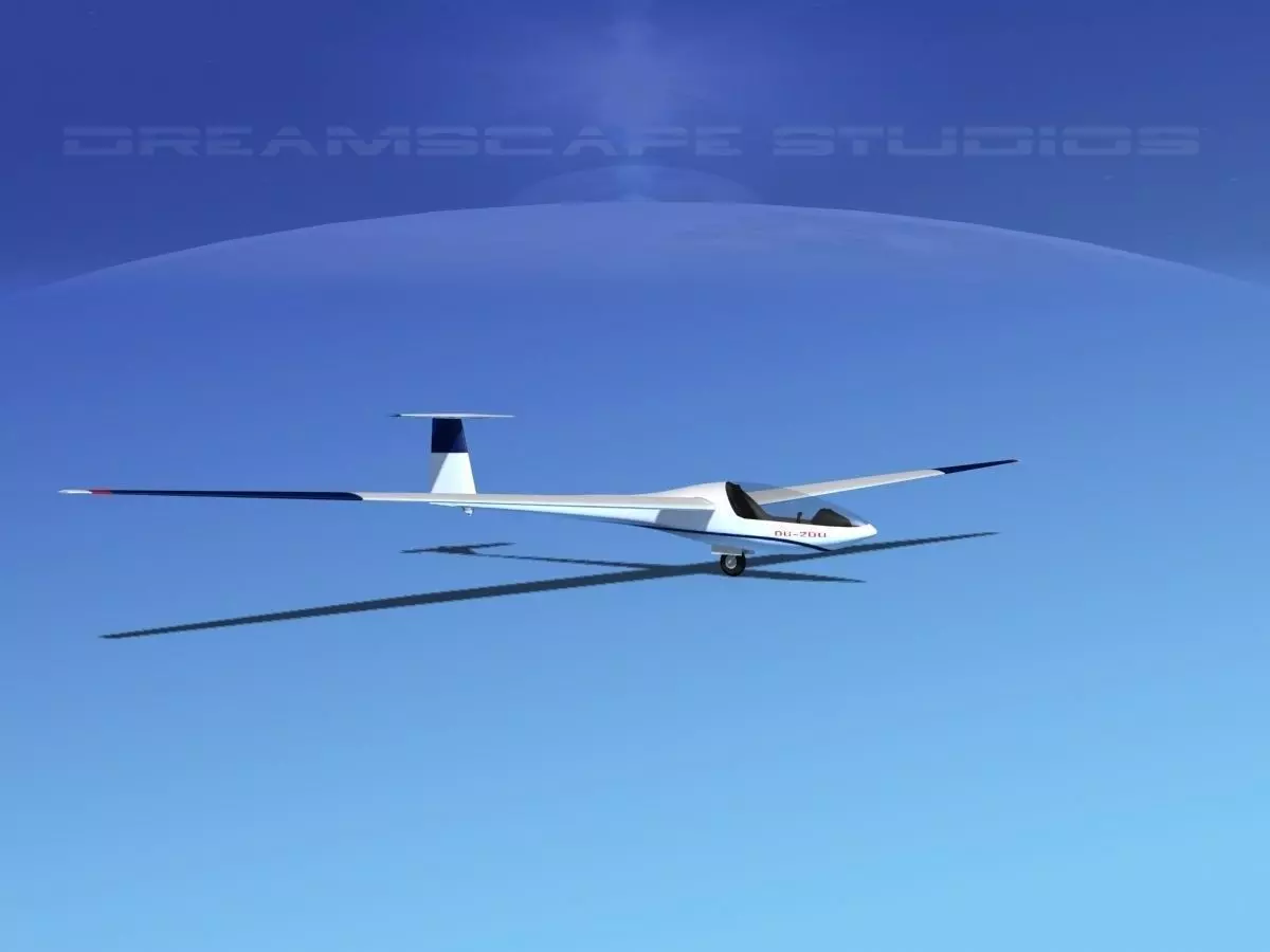 Glaser Dirks DG-200 15-metre Sailplane V08 3D model_0