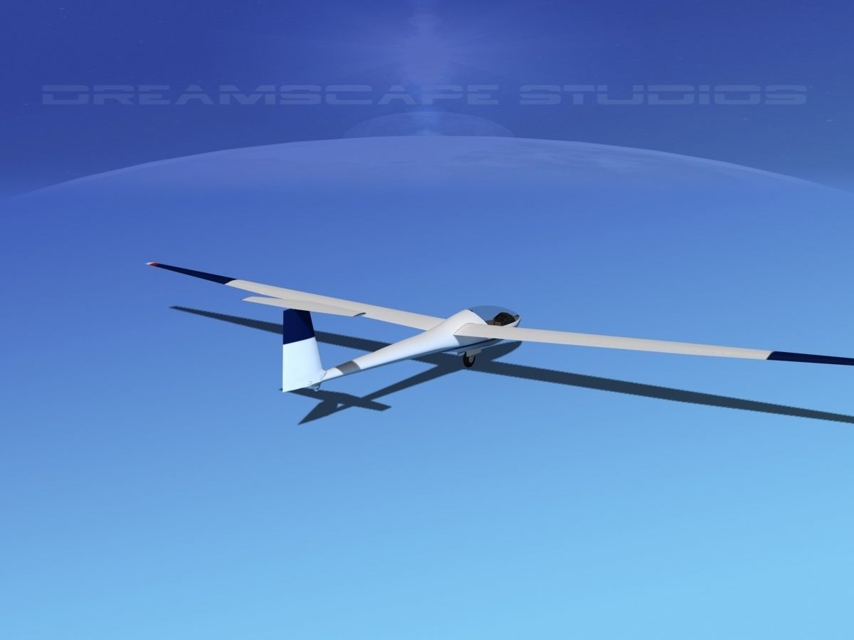 Glaser Dirks DG-200 15-metre Sailplane V08 3D model_2