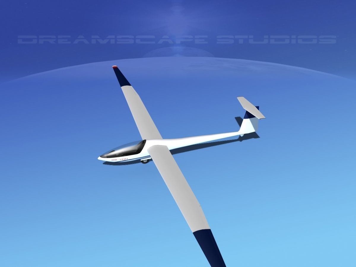 Glaser Dirks DG-200 15-metre Sailplane V08 3D model_6