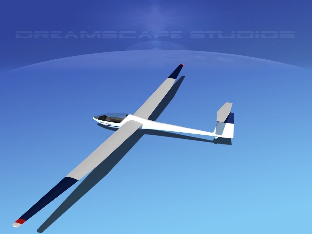 Glaser Dirks DG-200 15-metre Sailplane V08 3D model_5