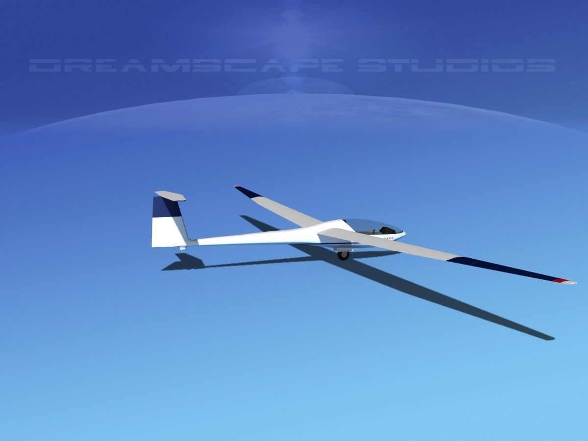 Glaser Dirks DG-200 15-metre Sailplane V08 3D model_1