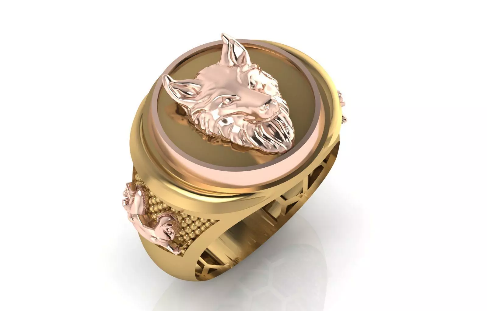 Luxury 5 piece wolf men suit 3D print model