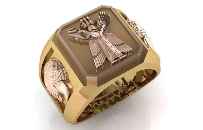 Luxury 5 piece Jesus Christ men ring