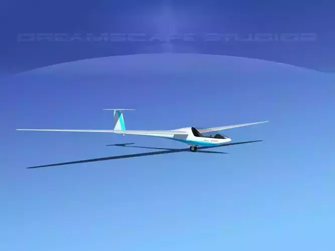 Glaser Dirks DG-200 15-metre Sailplane V09 3D model