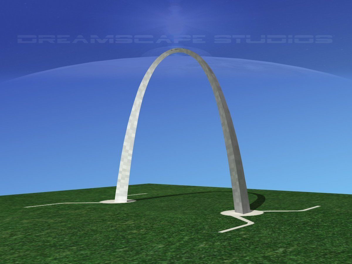 Gateway Arch  Low-poly 3D model_1