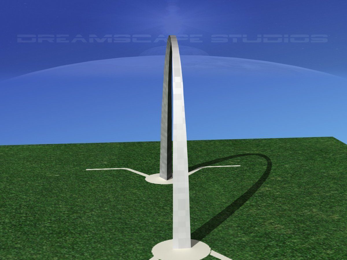 Gateway Arch  Low-poly 3D model_4