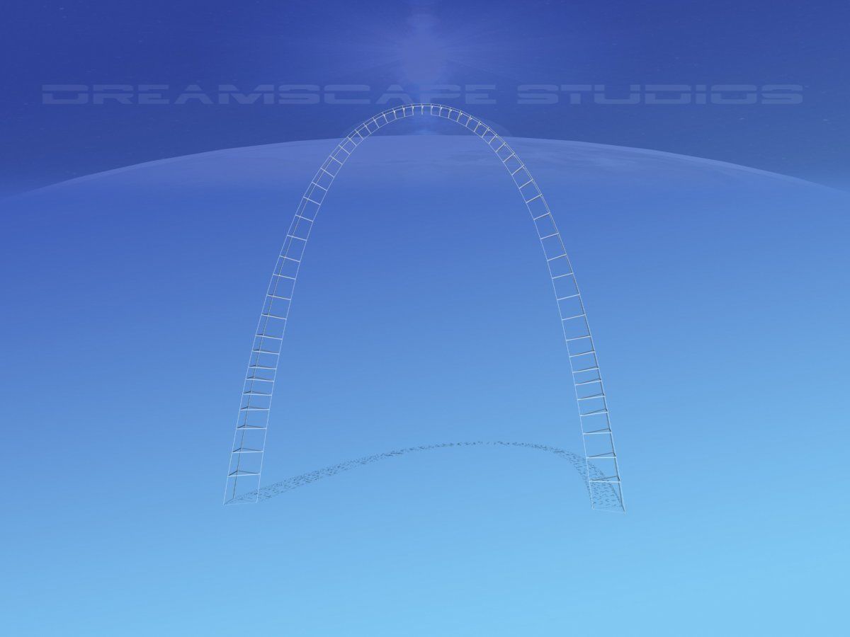 Gateway Arch  Low-poly 3D model_11