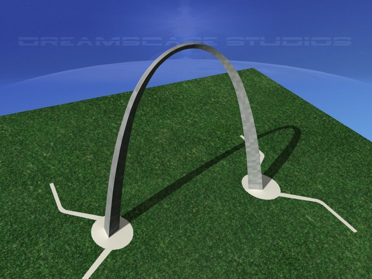 Gateway Arch  Low-poly 3D model_7