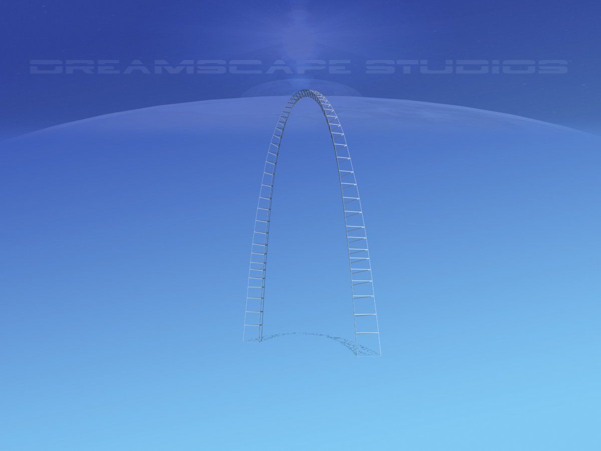 Gateway Arch  Low-poly 3D model_12