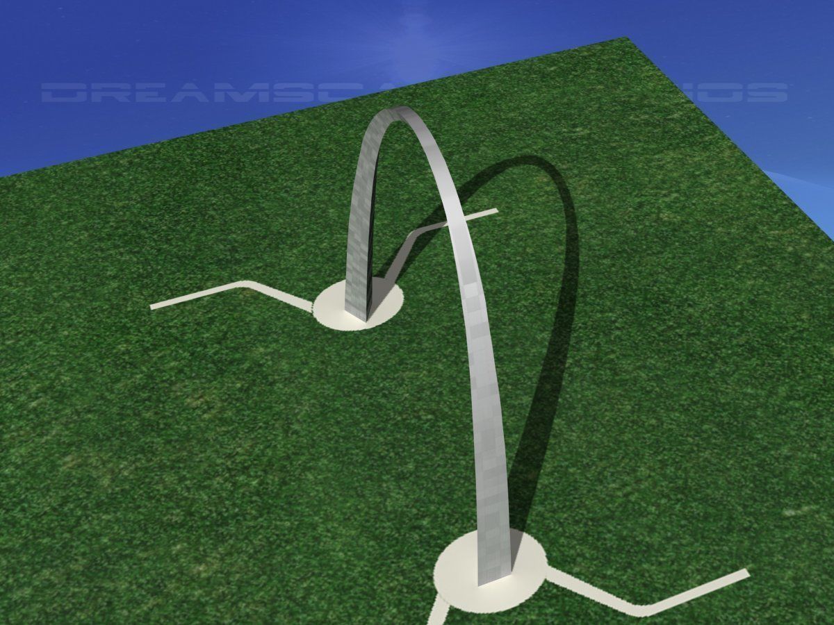 Gateway Arch  Low-poly 3D model_9