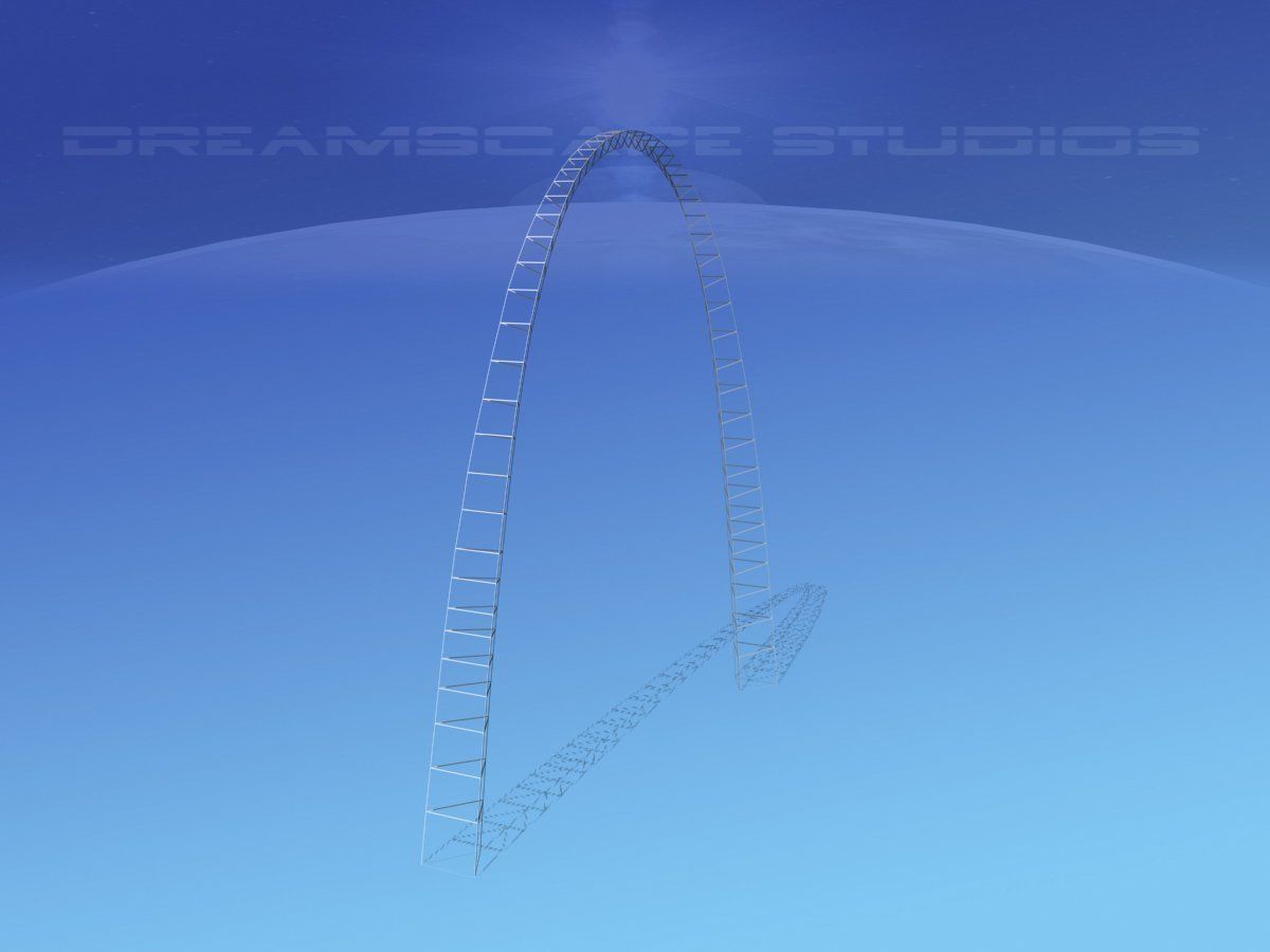 Gateway Arch  Low-poly 3D model_13