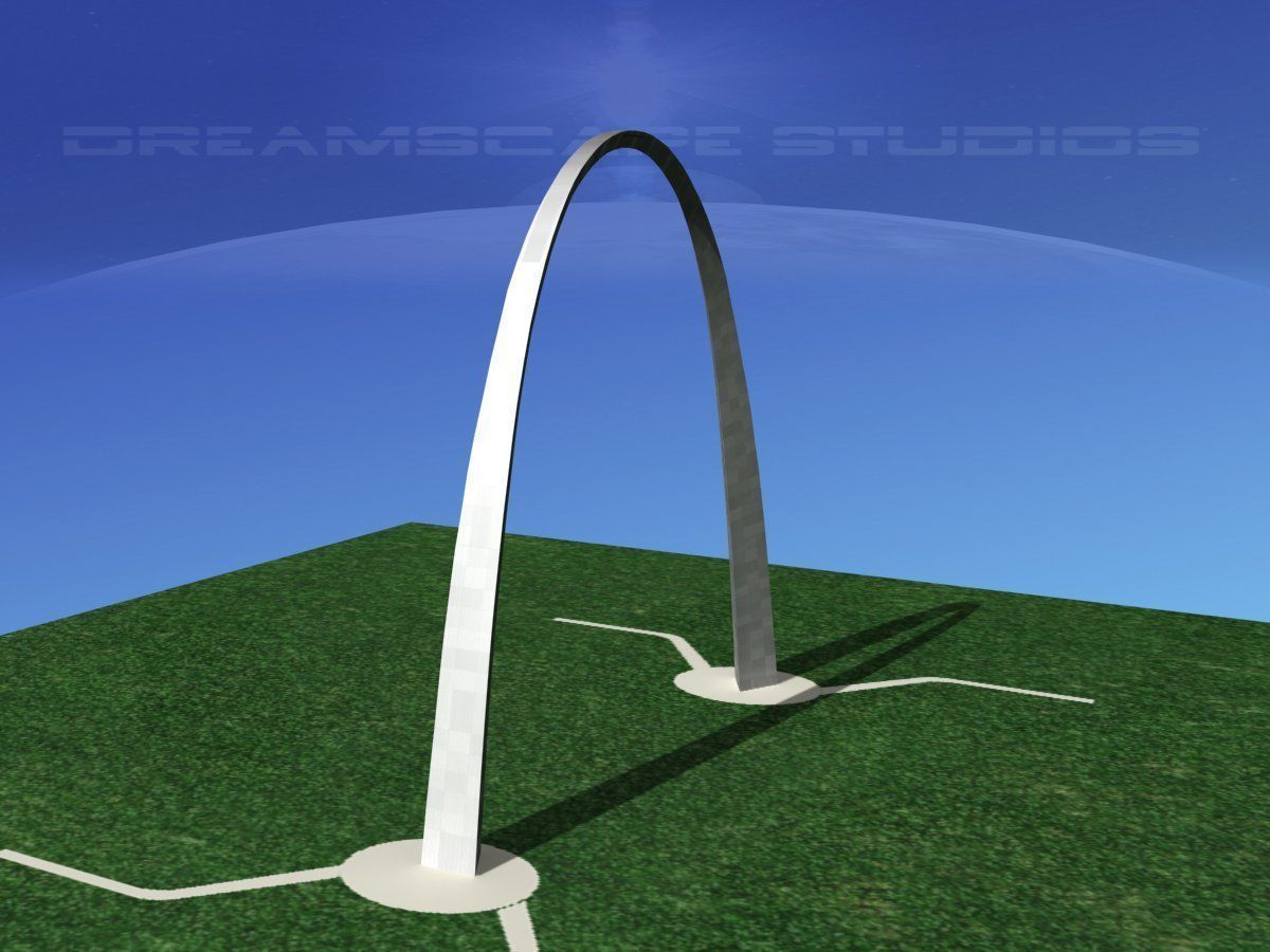 Gateway Arch  Low-poly 3D model_3