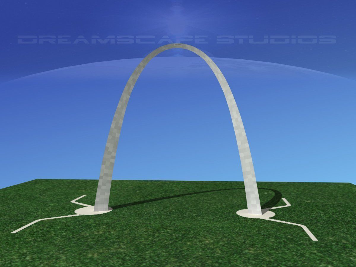 Gateway Arch  Low-poly 3D model_2