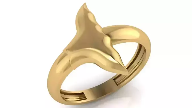 whale tail hallow shell ring
