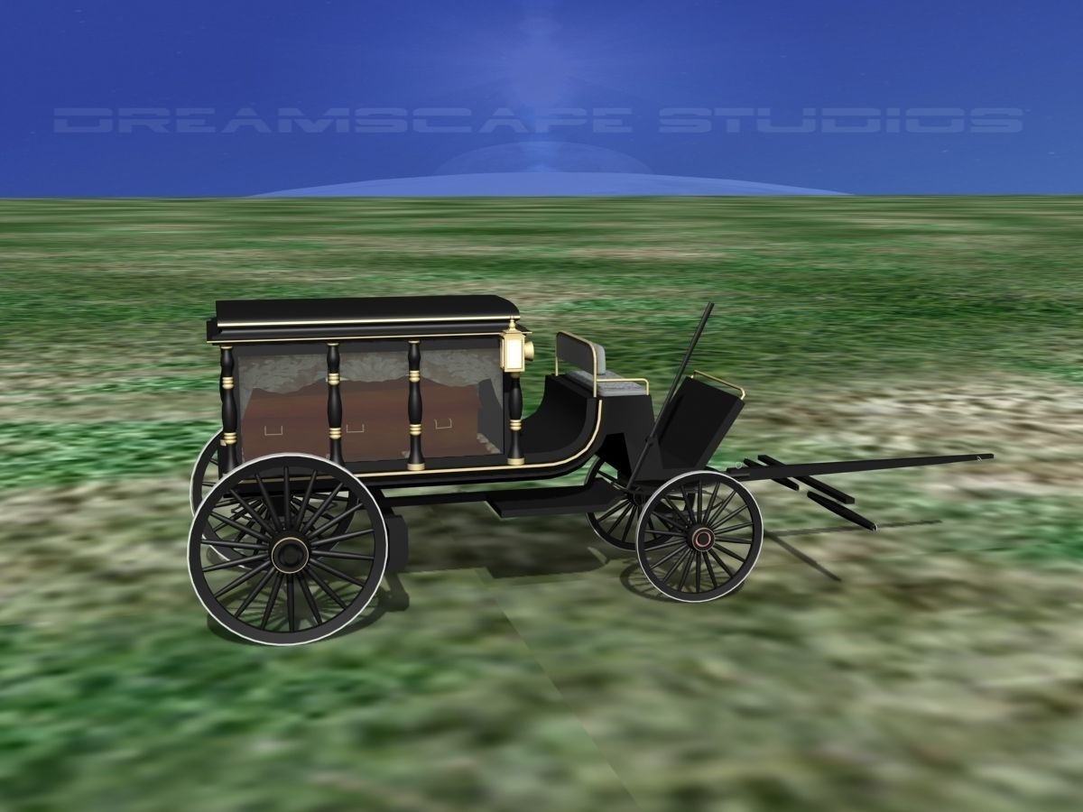 Horse Drawn Hearse 3D model_4