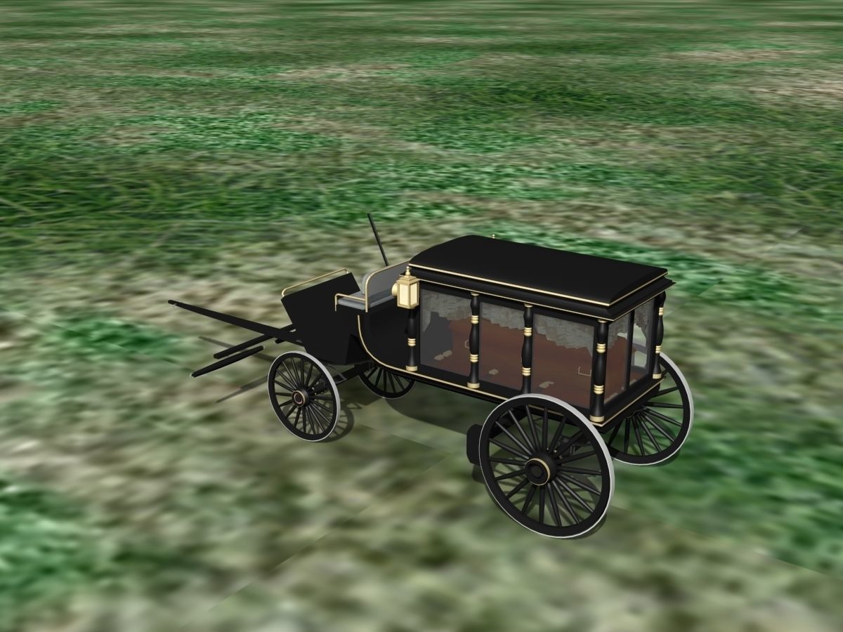 Horse Drawn Hearse 3D model_9