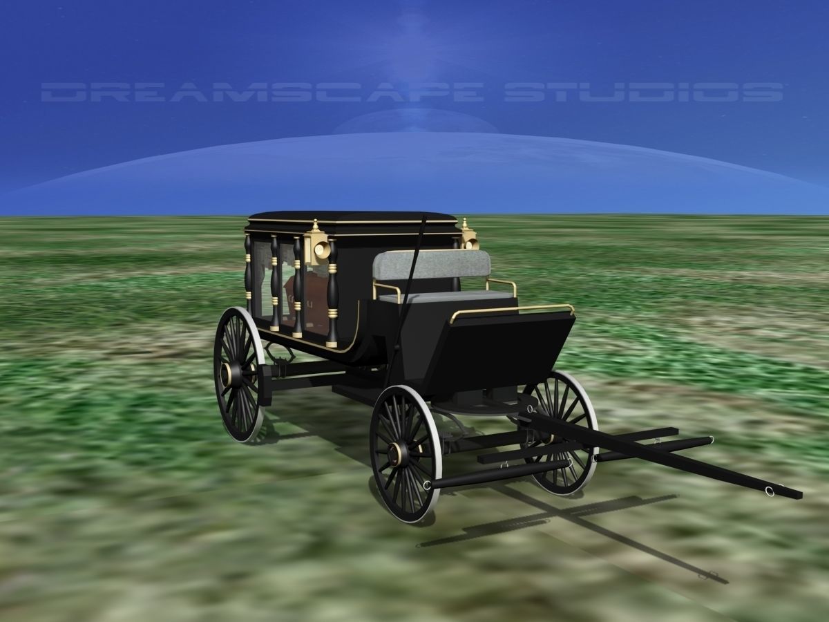Horse Drawn Hearse 3D model_2