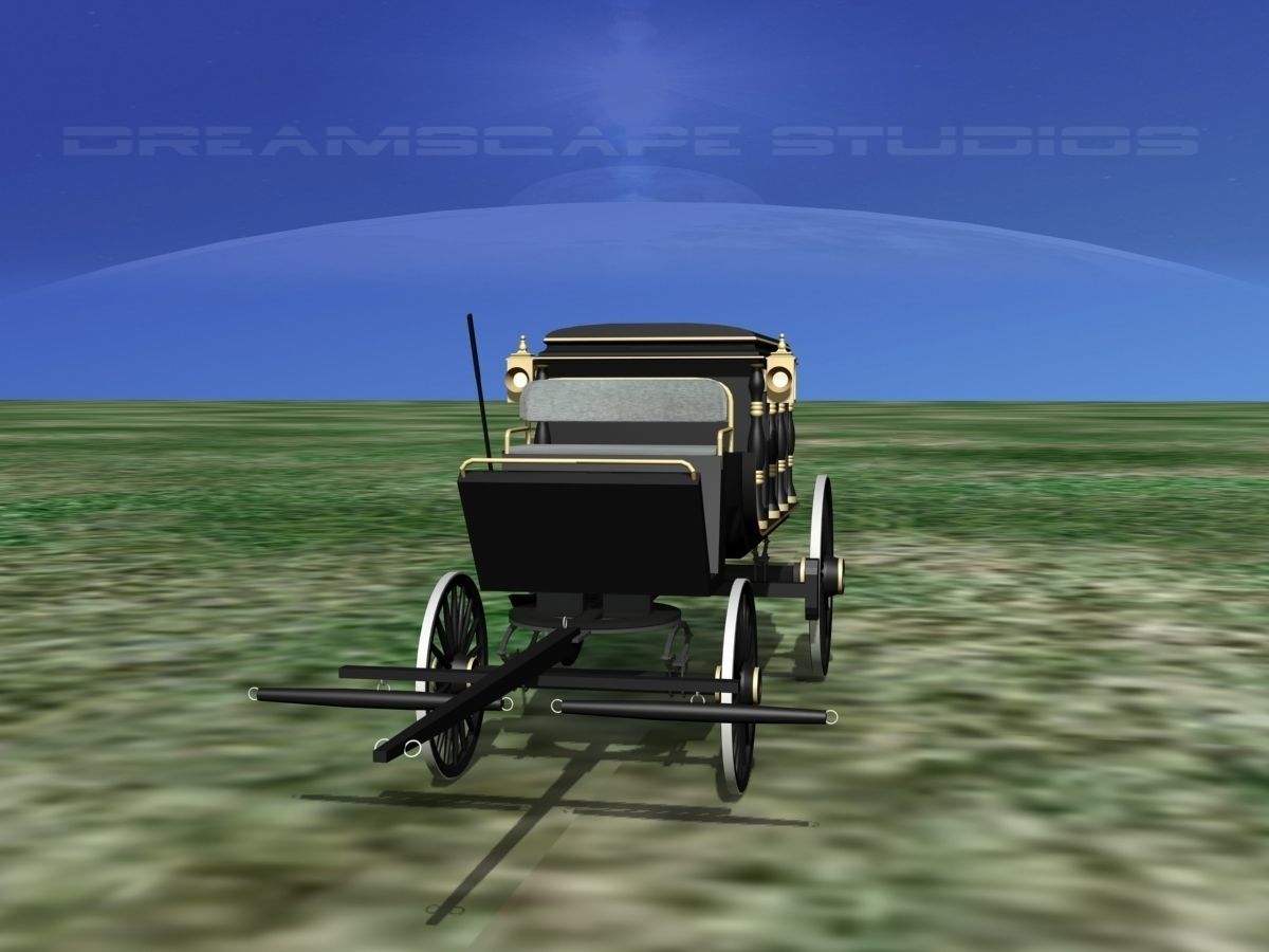 Horse Drawn Hearse 3D model_1