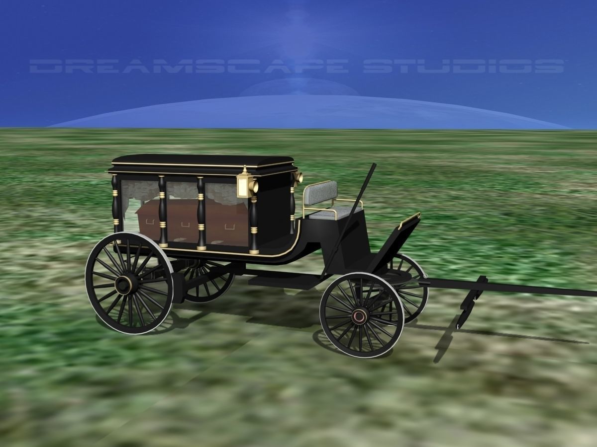 Horse Drawn Hearse 3D model_3
