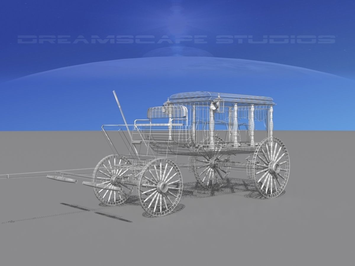 Horse Drawn Hearse 3D model_13