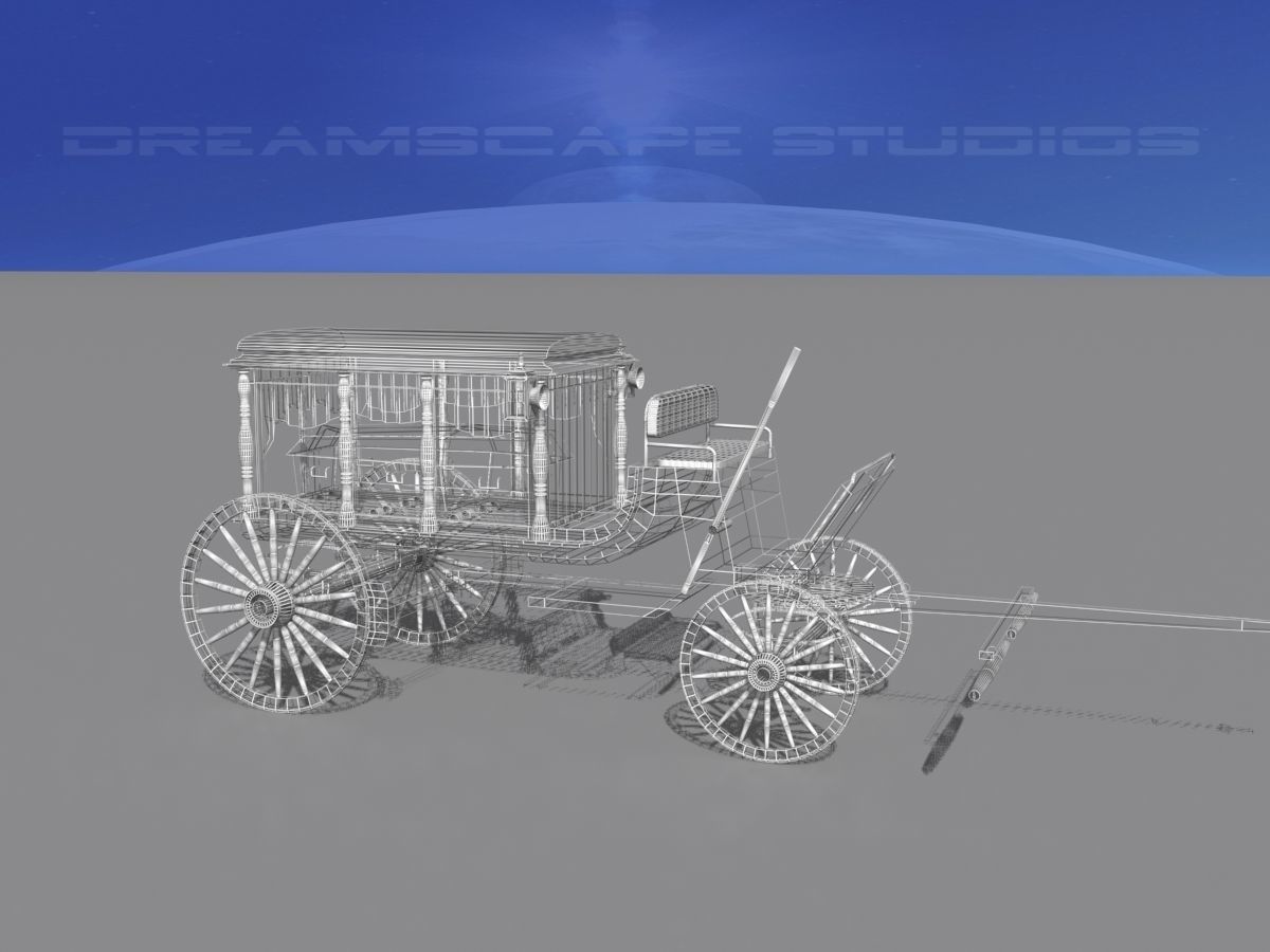 Horse Drawn Hearse 3D model_14