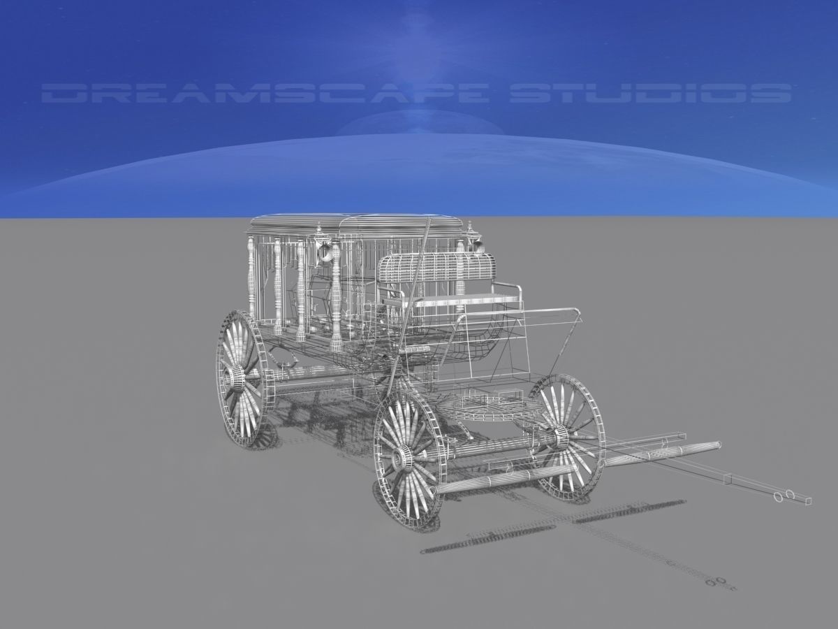 Horse Drawn Hearse 3D model_11