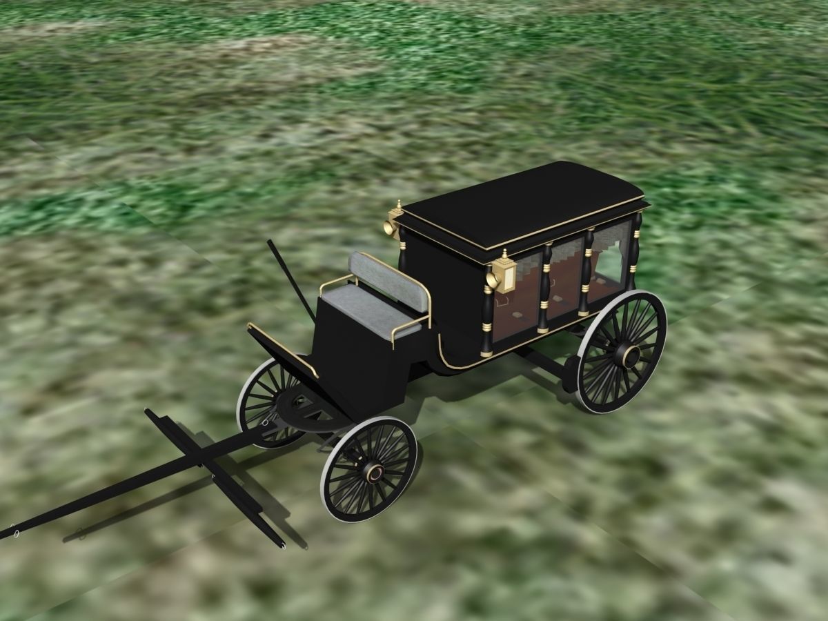 Horse Drawn Hearse 3D model_10