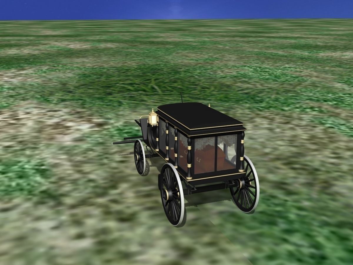 Horse Drawn Hearse 3D model_7