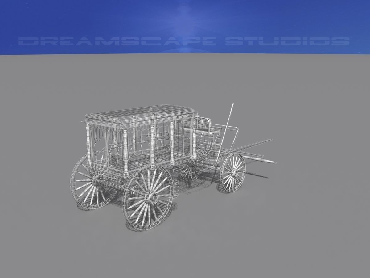 Horse Drawn Hearse 3D model_15