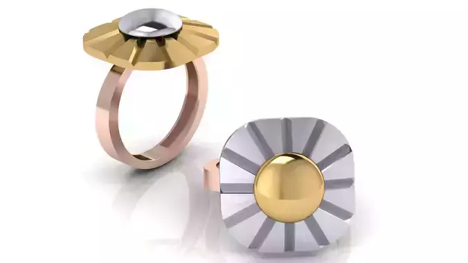 Luxury 3 piece women ring