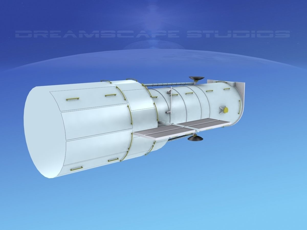Hubble Space Based Telescope 3D model_1