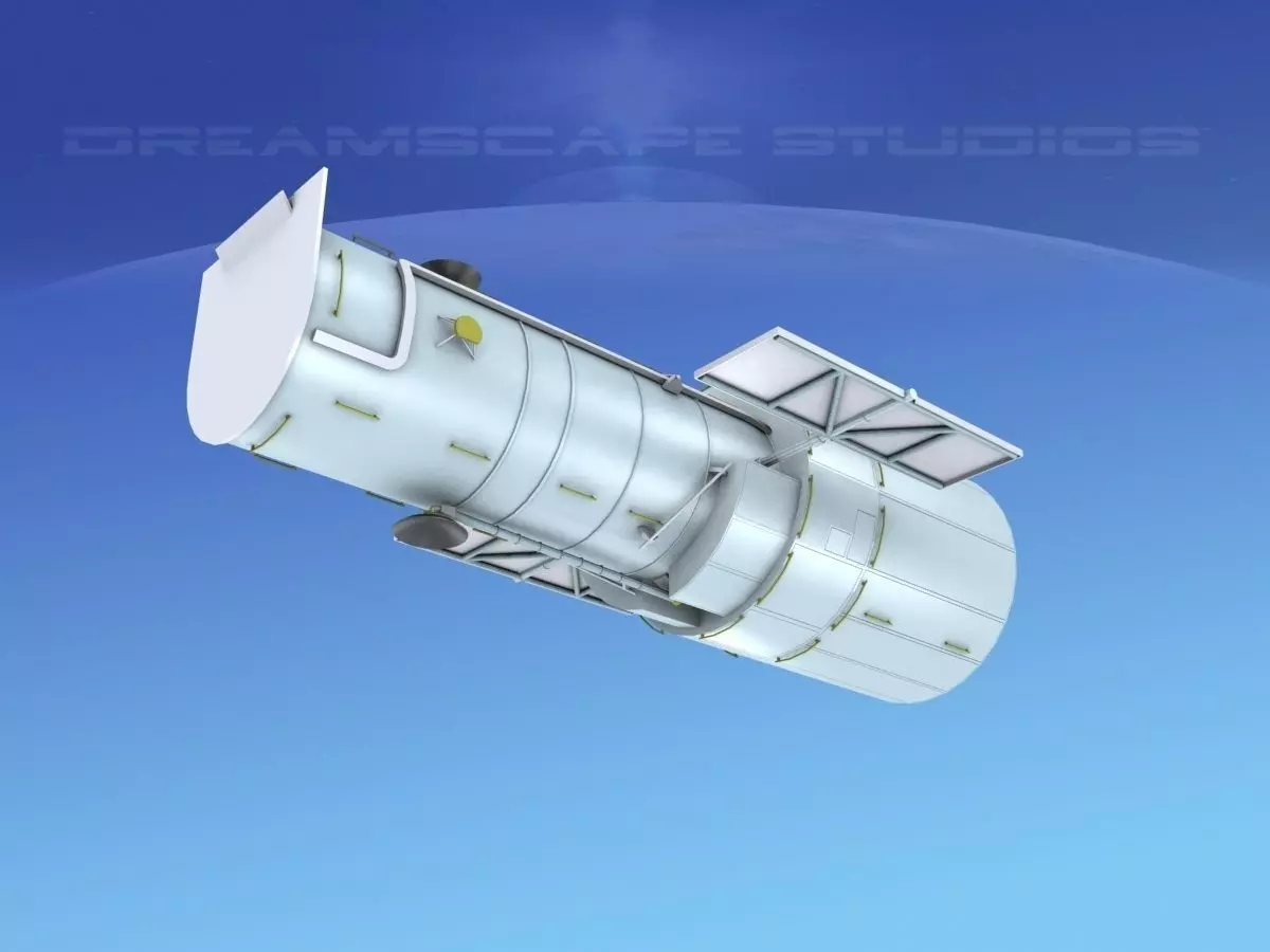 Hubble Space Based Telescope 3D model_0