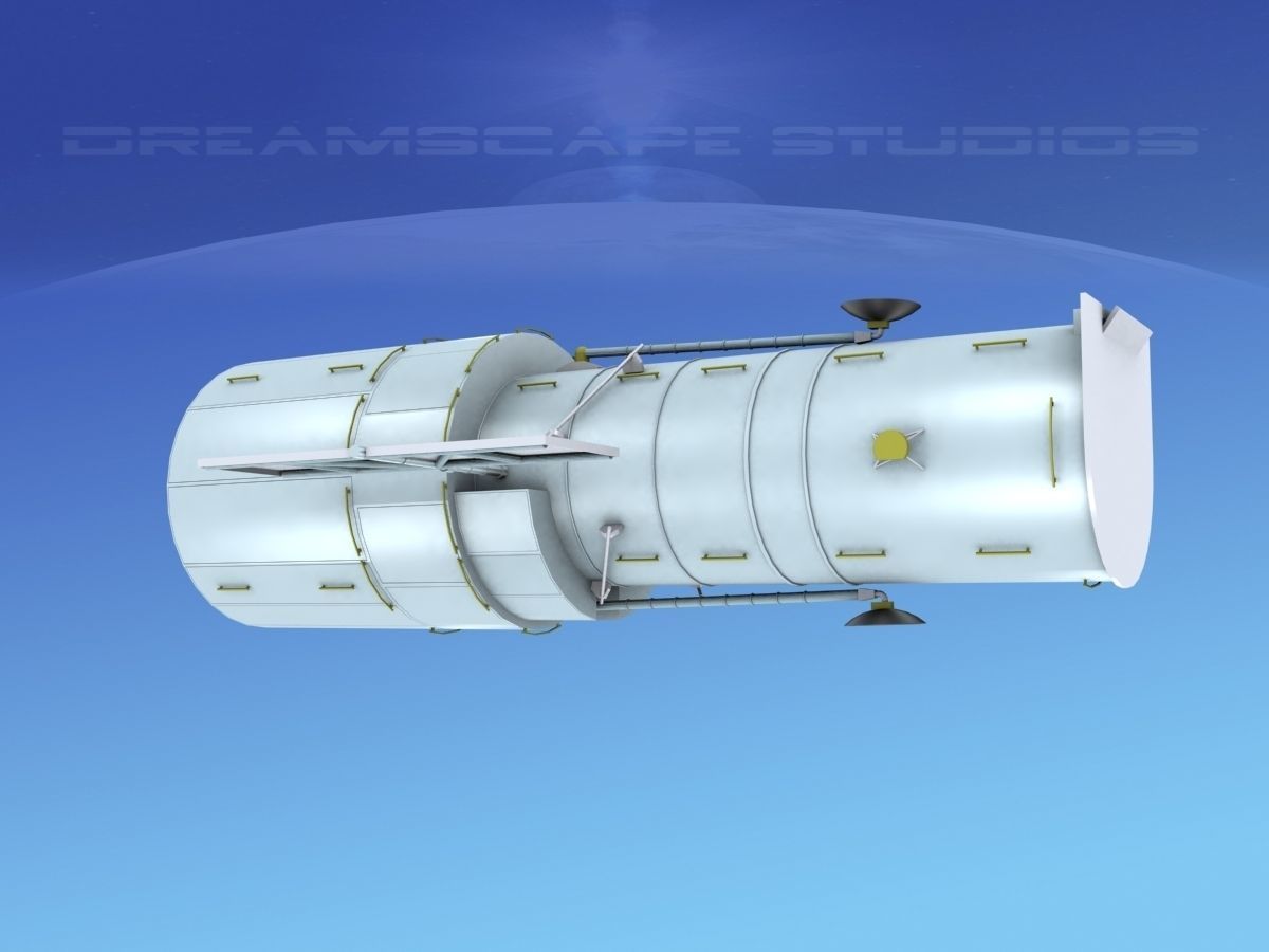 Hubble Space Based Telescope 3D model_4