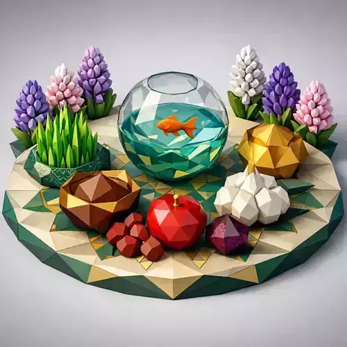Nowruz Festival Foods Podium Persian 3D