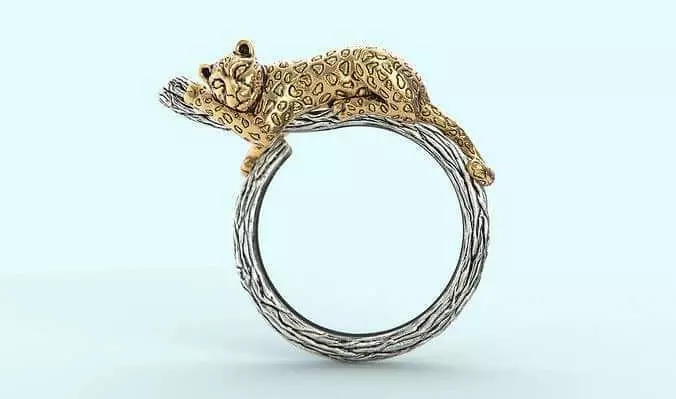 sleeping leopard 3D print model