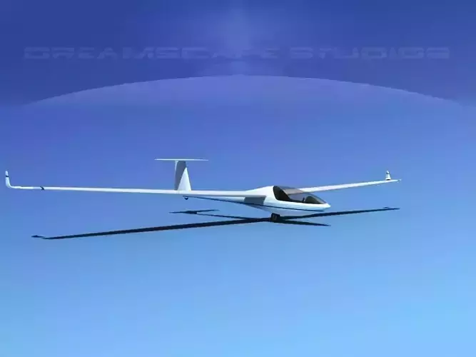 Glaser-Dirks DG-300 Glider V06 Low-poly 3D model