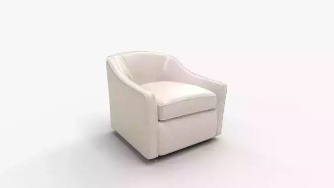 Marietta Upholstered Swivel Armchair 3D model