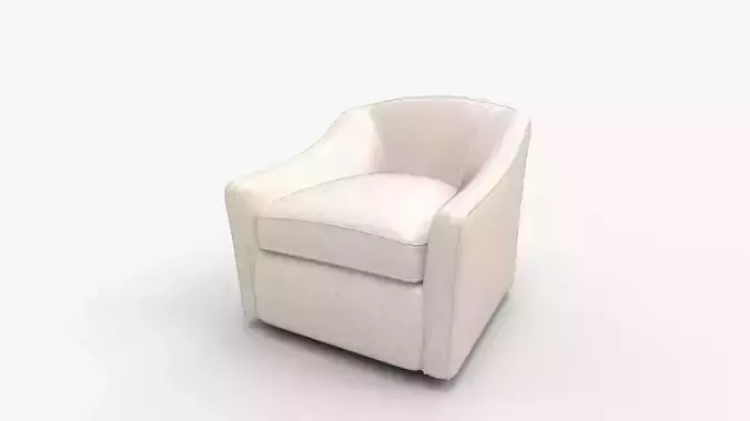 Marietta Upholstered Swivel Armchair 3D model 7