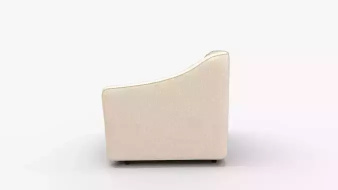 Marietta Upholstered Swivel Armchair 3D model 6