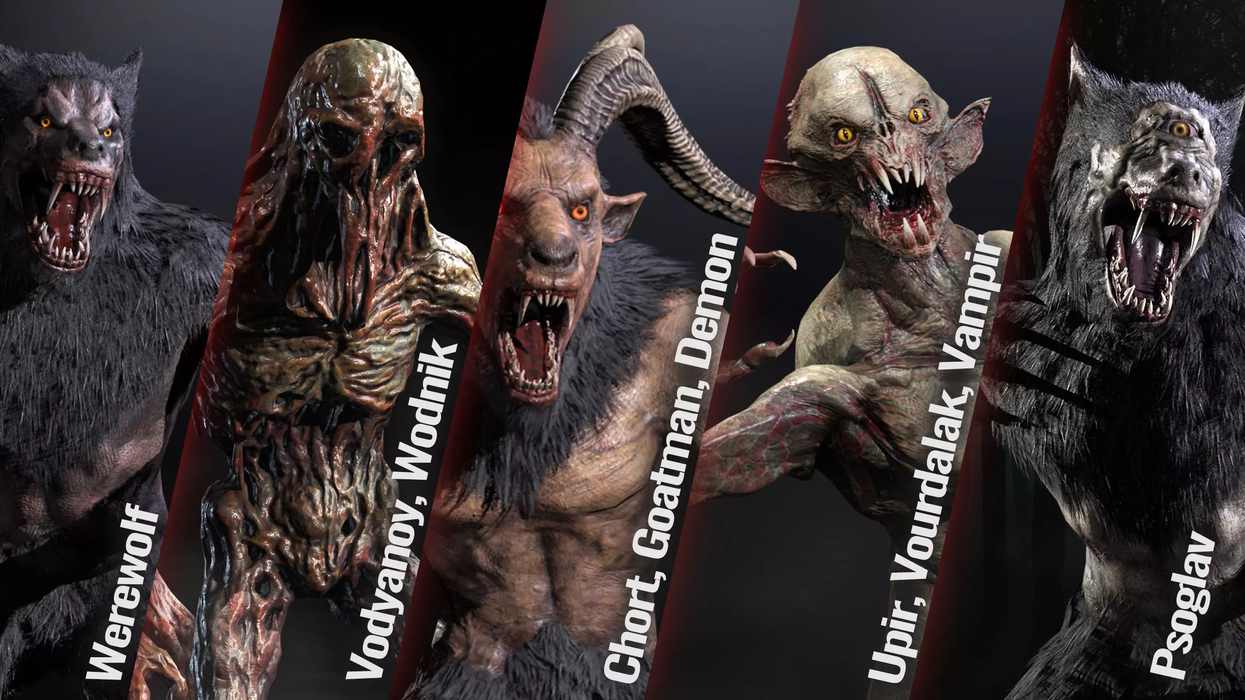 Slavic Mythical Monsters Low-poly 3D model