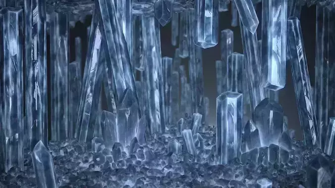 Crystal Props Collection Low-poly 3D model